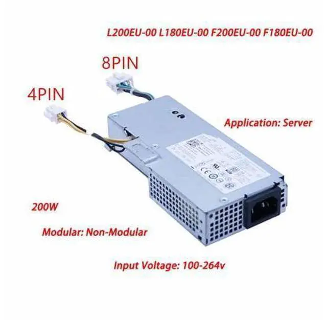 Main image of 200W PSU For Server 780 790 990 USFF Computer Power Supply 1VCY4 L200EU-00 200W Can Instead of L180EU-00 F180EU-00 F200EU-00