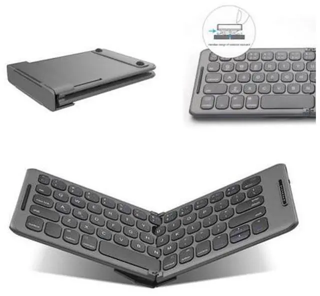 Main image of Ultra-thin Foldable Keyboard Bluetooth-compatible Mute Wireless Keyboards for Android iOS Windows for Tablet Laptop Mobile Phone