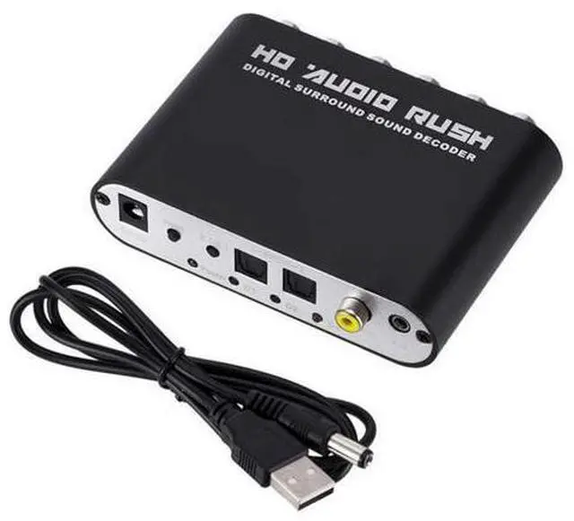 Main image of 5.1 Channel Digital Audio Decoder Converter Dts/Ac-3 Rush Audio Gear Surround Sound Decoder For Home Theater