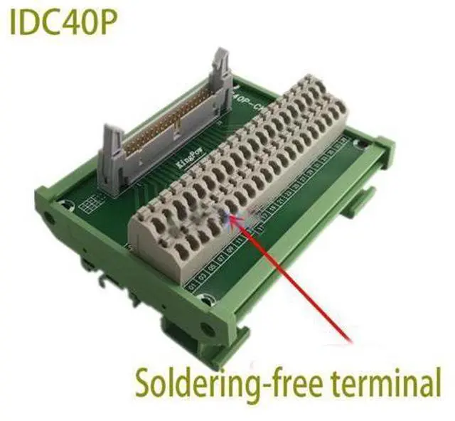 Main image of IDC40P to terminal IDC Male 2.54mm Screw-Free Terminal Block Breakout PLC Relay Terminals Adapter Connector 40pin