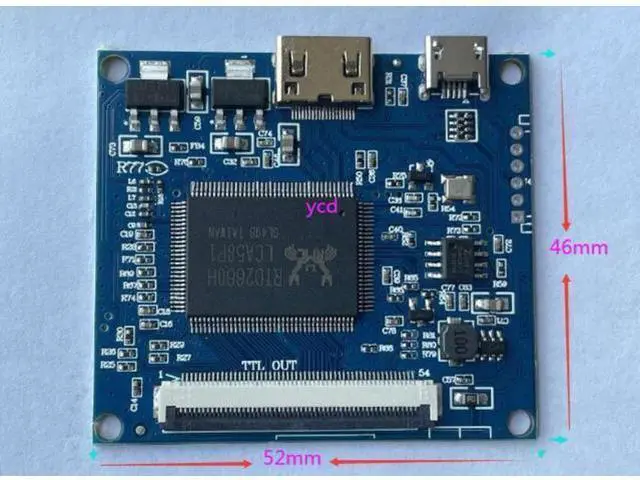 Main image of 2pcs Mini drive control board, suitable for at065tn14 at070tn90 at070nt92 at070tn94 at080tn64 at090tn10 50PIN 800*480 LCD