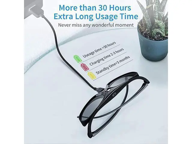 Alt view image 2 of 2 - Active Shutter Rechargeable DLP Link 3D Glasses Support 144HZ For Xgimi Z3/Z4/H1/H2 Nuts G1/P2 BenQ Acer & DLP LINK Projector