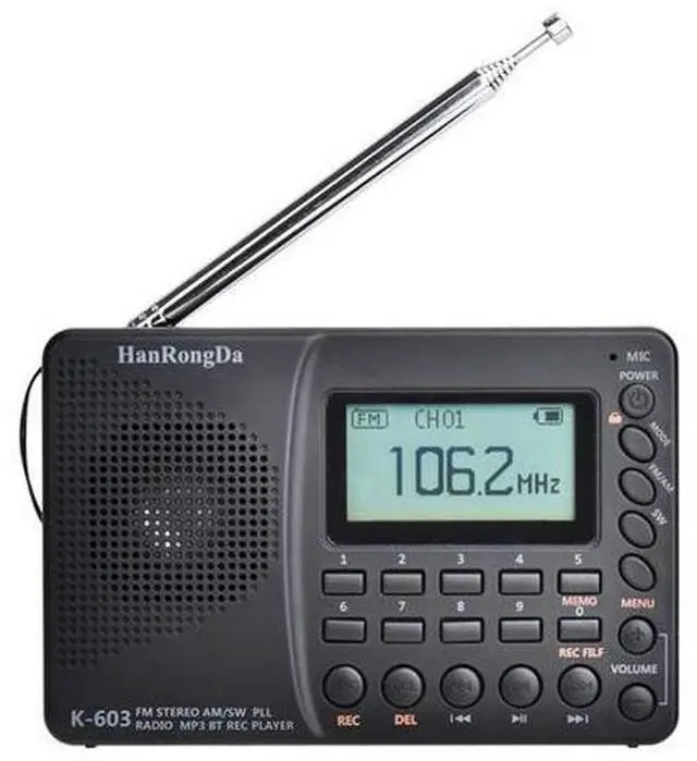 Main image of AM FM SW Portable Multifunctional Solar Powered Pocket Radio USB HiFi Radio Bluetooth-compatible for TF Card