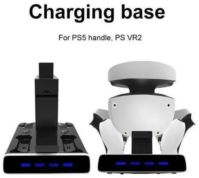 Main image of Controller Charger Professional Gamepad Charging Stand With Display Light Charging Station Storage Helmet Bracket for PS5 PS VR2