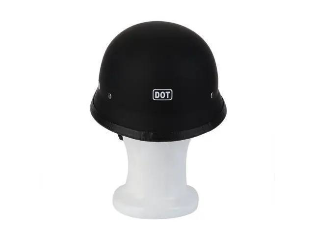 Alt view image 2 of 2 - est M/L/XL / Motorcycle Helmet Matte Black German Style Vintage Durable Half Face German Helmet Motorcycle Helmet Hot Selling