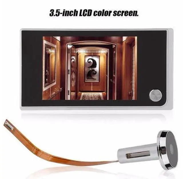 Main image of 3.5 inch Doorbell Digital LCD 120 Degree Peephole Viewer photo visual monitoring electronic cat eye camera Doorbell