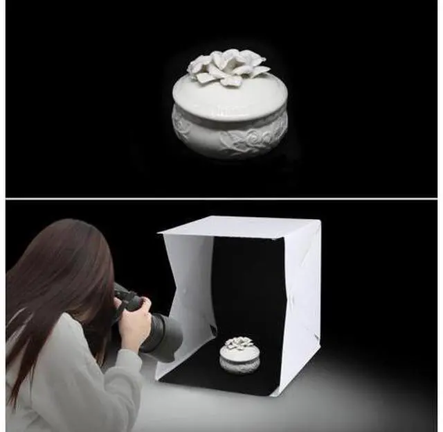Main image of 22*23*24CM Mini Desktop Photo Studio Foldable LED Light Box Room Stepless Dimming for Camera Phone Product Photography Box