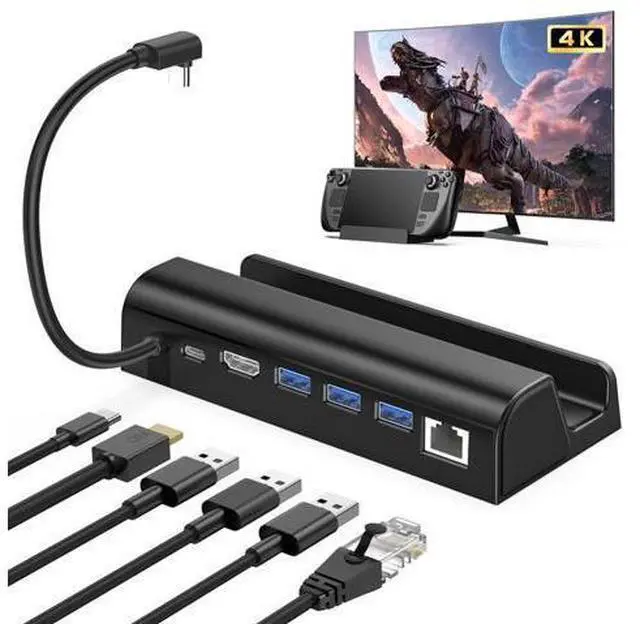 Main image of Video Converter Dock Station 6 in 1 HUB Hub Holder Dock USB Type C Portable Stand Handheld Base HDMI-compatible for Game Console