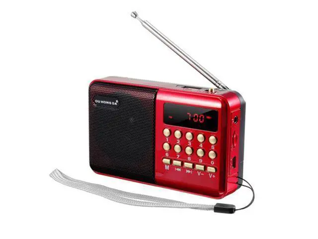 Alt view image 2 of 2 - KK11 Mini Portable Radio Handheld Digital FM USB TF MP3 Player Speaker Rechargeable FM Radio For The Elderly