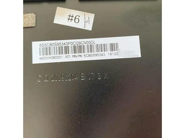 Alt view image 3 of 3 - Black Back Shell Top Lid LCD Rear Cover Screen Case for L13 S2 Gen6 L13 Gen2 2020 Laptop 5CB0S95343