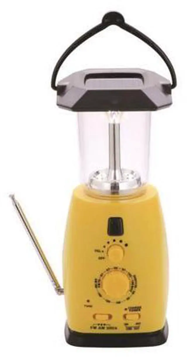 Main image of Solar Dynamo Multi-Functional 4-Way Powered Emergency Hand Crank FM Radio LED Camping Lantern Flashlight Phones Charger