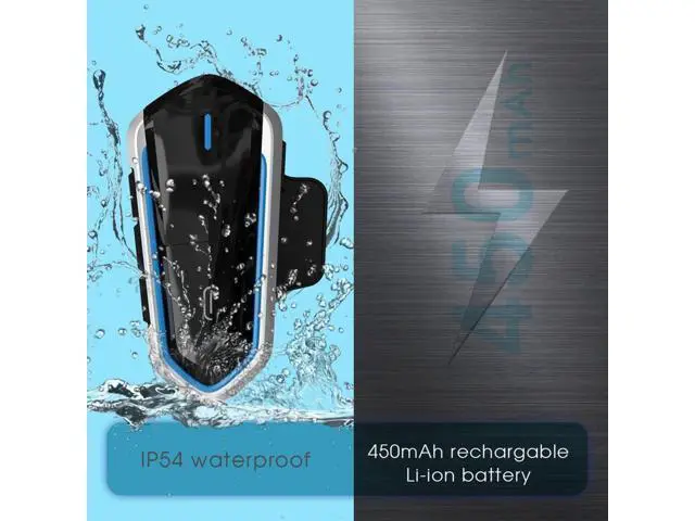 Alt view image 2 of 2 - Earphone Waterproof Wireless Long Standby Helmet Headset Hands Free Easy Operation Motorcycle Energy Saving Music
