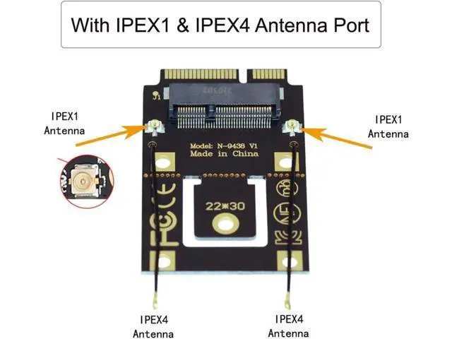 Alt view image 7 of 7 - ChenYang M.2 Key-A NGFF to Mini PCI-E PCI Express Converter Adapter for 9260 8265 7260 WIFI6 WIFI7 AC Card