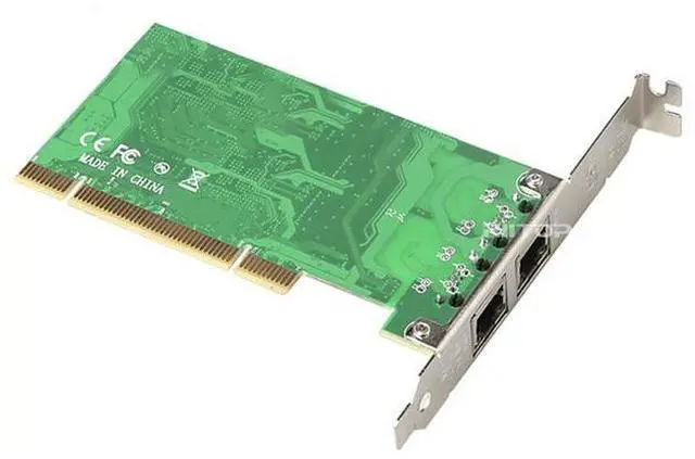 Alt view image 6 of 7 - Dual Port Gigabit PCI Server Network Card 1000M 2 Ports RJ45 NIC Ethernet Desktop Computer LAN Card Adapter for Windows 98 2000 XP, Linux