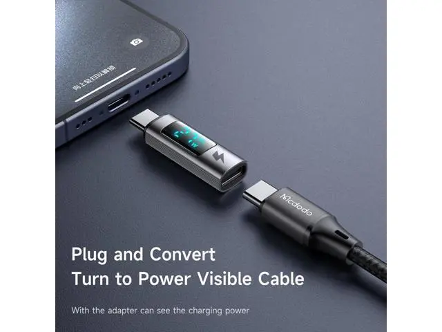 Alt view image 3 of 7 - USB C to USB C Digital Display Adapter 100W Charging Data Transfer USB C Female to Type C Plug Compatible with MacBook/i-Phone15/i-Pad/Galaxy/Xperia/Pixel/Android