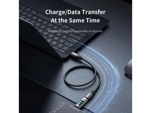 Alt view image 6 of 7 - USB C to USB C Digital Display Adapter 100W Charging Data Transfer USB C Female to Type C Plug Compatible with MacBook/i-Phone15/i-Pad/Galaxy/Xperia/Pixel/Android