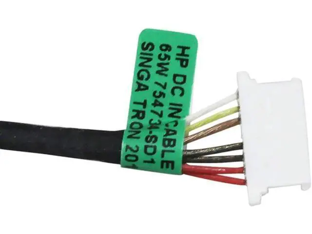 Alt view image 6 of 7 - DC Power Jack Harness Cable for HP Pavilion 15-AB 15T-AB 17-AK 17-AK014CY 17-AK014DS 17-AK015DS 17-AK051NR 17-AK061NR 17-AK072CL 17-X 255 G6 799749-T17 799749-F17 799749-S17 799749-Y17 - OEM