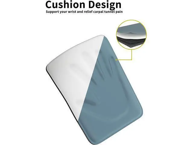 Alt view image 2 of 7 - Small Mouse Pad, Thick Cushioned Mousepad, Wrist Rest Support for Pain Relieving, Made of Soft Comfortable Foam, Ergonomic Mouse Mat with Non-Slip Rubber Base, 7 x 8.5 Inches, Grey