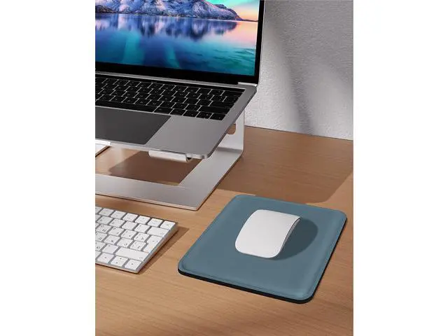 Alt view image 5 of 7 - Small Mouse Pad, Thick Cushioned Mousepad, Wrist Rest Support for Pain Relieving, Made of Soft Comfortable Foam, Ergonomic Mouse Mat with Non-Slip Rubber Base, 7 x 8.5 Inches, Grey