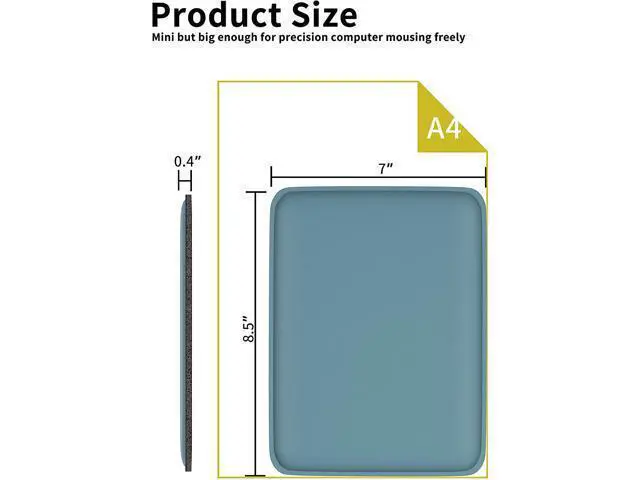 Alt view image 4 of 7 - Small Mouse Pad, Thick Cushioned Mousepad, Wrist Rest Support for Pain Relieving, Made of Soft Comfortable Foam, Ergonomic Mouse Mat with Non-Slip Rubber Base, 7 x 8.5 Inches, Grey