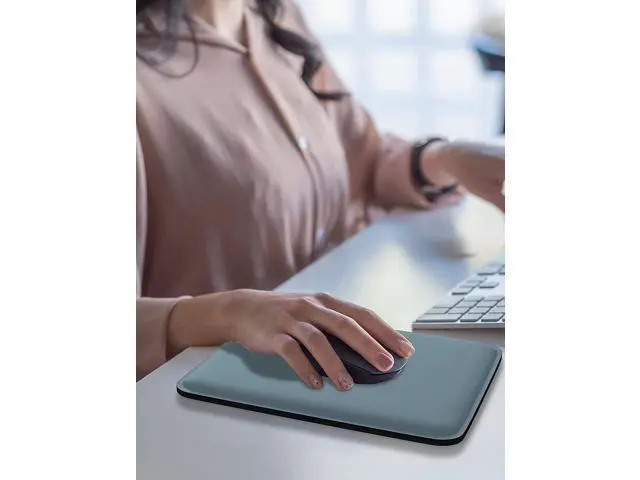 Alt view image 7 of 7 - Small Mouse Pad, Thick Cushioned Mousepad, Wrist Rest Support for Pain Relieving, Made of Soft Comfortable Foam, Ergonomic Mouse Mat with Non-Slip Rubber Base, 7 x 8.5 Inches, Grey
