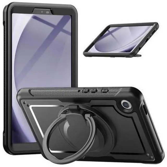 Main image of Case for Galaxy Tab A9 Case 8.7 Inch, Full Body Protective with Screen Protector/Hand Strap, Sturdy Shockproof for A9 Tablet Case 2023 SM-X110/X115/X117 - Black