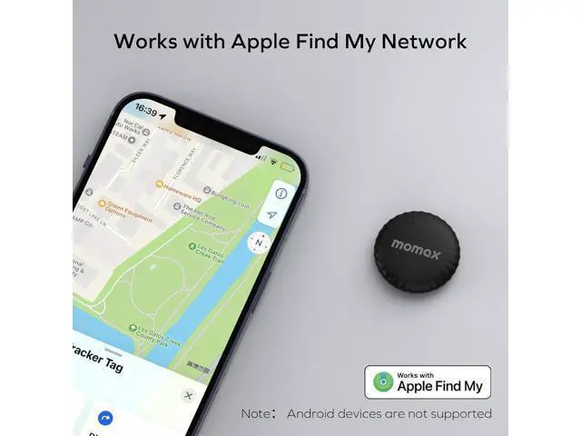 Alt view image 3 of 7 - MOMAX Key Finder, Tracker Tag, Works with Apple Find My (iOS Only), Key Tracker with APP,Sound Location, Key Locator Tracker for Luggage, Suitcase, Wallet, Pet, Kid