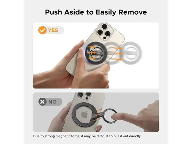 Alt view image 2 of 7 - Magnetic Phone Grip for MagSafe Phone Holder, Universal Strong Magnetic Ring Phone Stand Compatible with iPhone 16 Pro, iPhone 15 Pro Max, iPhone 14 13 12, MagSafe Accessories