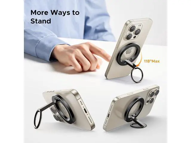 Alt view image 6 of 7 - Magnetic Phone Grip for MagSafe Phone Holder, Universal Strong Magnetic Ring Phone Stand Compatible with iPhone 16 Pro, iPhone 15 Pro Max, iPhone 14 13 12, MagSafe Accessories