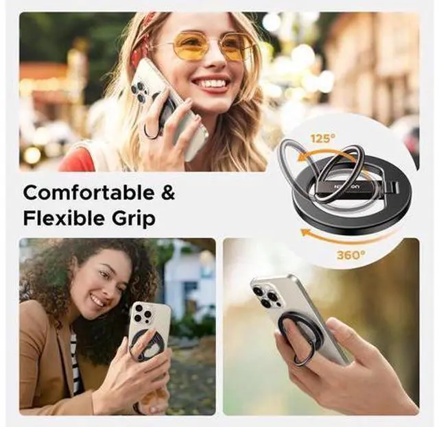 Alt view image 7 of 7 - Magnetic Phone Grip for MagSafe Phone Holder, Universal Strong Magnetic Ring Phone Stand Compatible with iPhone 16 Pro, iPhone 15 Pro Max, iPhone 14 13 12, MagSafe Accessories