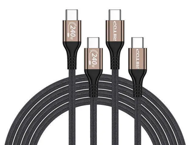 Main image of USB C to USB C Cable (6.6ft 240W, 2Pack), Type C PD Charging Cable for iPhone 15/15Pro,MacBook Pro 2020, iPad Pro 2020, iPad Air 4, Samsung Galaxy S23+/S23 Ultra/S22 Ultra 2 Pack