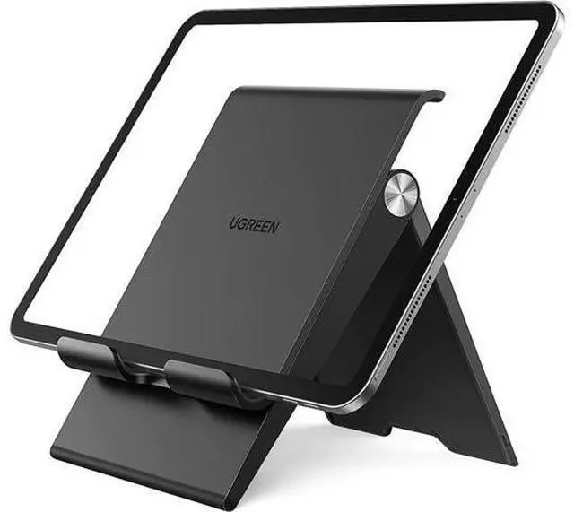 Main image of Tablet Stand Holder Foldable Desktop Stand Protable Holder Adjustable Charging Dock Compatible for Phones, iPad, iPad Pro 11 Inch, iPad Mini 5 4 3 2, iPad Air, Nintendo Switch Black