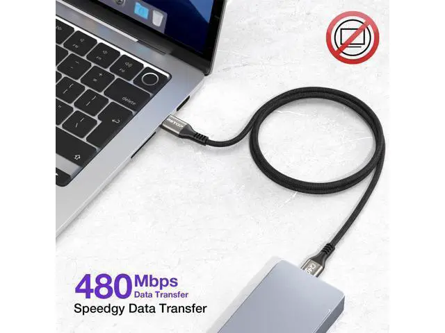 Alt view image 6 of 7 - USB C to USB C Cable (6.6ft 240W, 2Pack), Type C PD Charging Cable for iPhone 15/15Pro,MacBook Pro 2020, iPad Pro 2020, iPad Air 4, Samsung Galaxy S23+/S23 Ultra/S22 Ultra 2 Pack