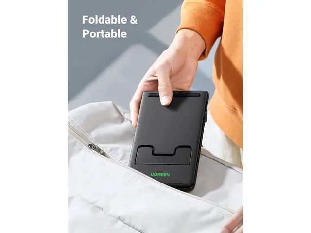 Alt view image 3 of 7 - Tablet Stand Holder Adjustable Desktop Portable Stand Dock Foldable Tablet Stand Compatible for Phones, iPad, iPad Pro 11 Inch, iPad Mini 5 4 3 2, iPad Air, Nintendo Switch Black