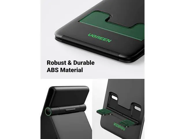 Alt view image 5 of 7 - Tablet Stand Holder Adjustable Desktop Portable Stand Dock Foldable Tablet Stand Compatible for Phones, iPad, iPad Pro 11 Inch, iPad Mini 5 4 3 2, iPad Air, Nintendo Switch Black