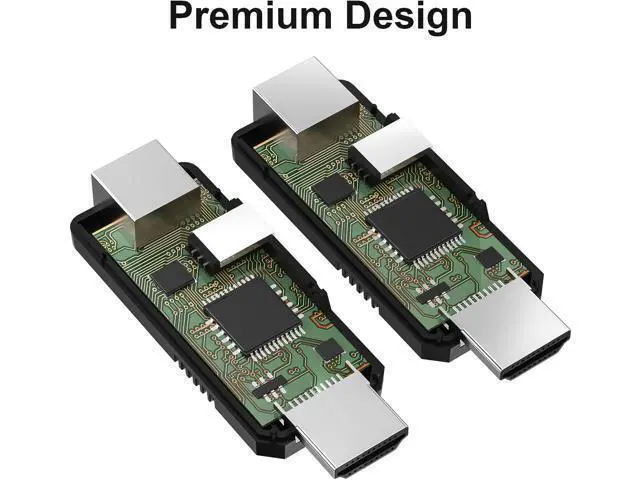 Alt view image 7 of 7 - 1080P HDMI Extender, Use Cat5e/6 Ethernet Cable Extend Audio and Video Signal up to 165 Feet