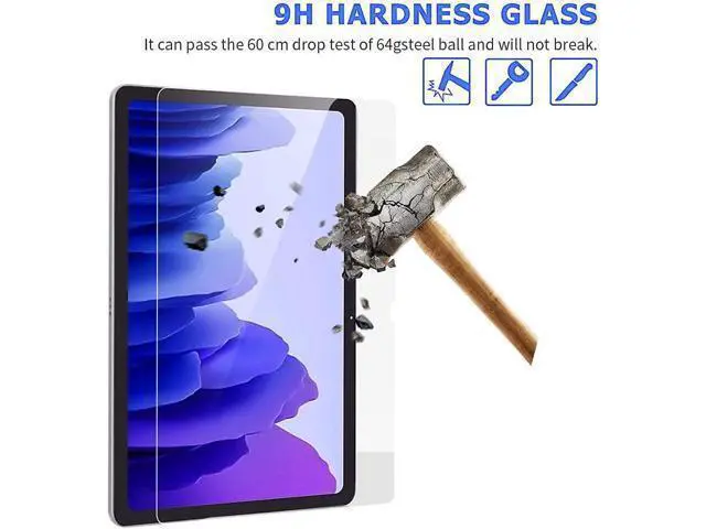 Alt view image 2 of 7 - (2 Pack) Screen Protector for Samsung Galaxy Tab A7 10.4'' 2022/2020 (SM-T500/T505/T507/T509), 9H Hardness Tempered Glass Screen Film for S Pen Compatible/Face ID/Case Friendly