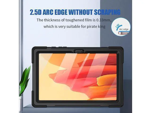 Alt view image 5 of 7 - (2 Pack) Screen Protector for Samsung Galaxy Tab A7 10.4'' 2022/2020 (SM-T500/T505/T507/T509), 9H Hardness Tempered Glass Screen Film for S Pen Compatible/Face ID/Case Friendly