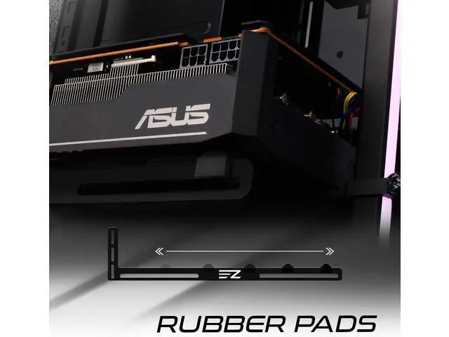 Alt view image 3 of 7 - GPU Holder,Graphics Card Brace Support,Video Card Holder,GPU VGA Bracket for Custom Desktop PC Gaming-3mm Aluminum-Black