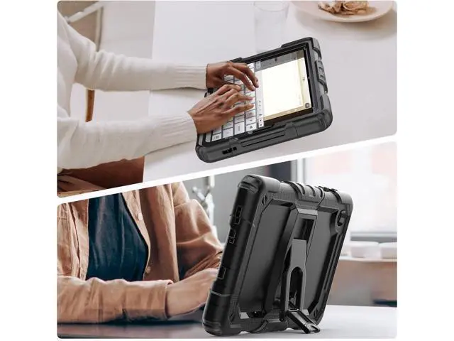 Alt view image 3 of 7 - for Shockproof Galaxy Tab A7 Lite Case 2021 with Screen Protector/Built-in Stand for Galaxy A7 Lite Tablet Case 8.7 Inch Case Cover SM-T220 SM-T225 SM-T227, Black