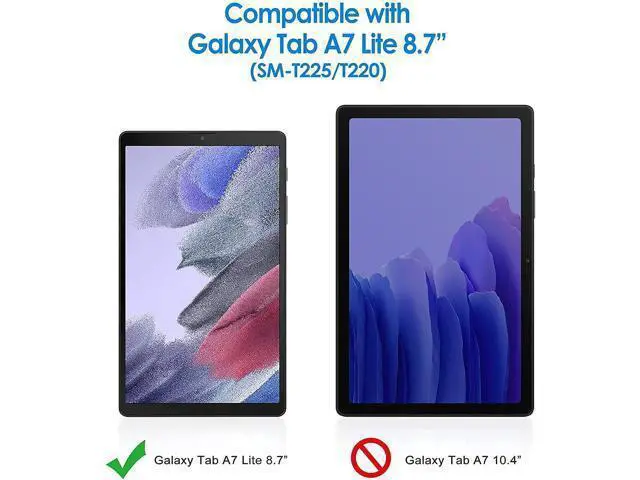 Alt view image 2 of 7 - (2 Pack) Screen Protector for Galaxy Tab A7 Lite 8.7", SM-T225/T220 Tempered Glass Screen Protector with S Pen Holder 9H Hardness Glass Film for Bubble Free/Case Friendly