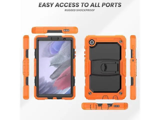Alt view image 6 of 7 - for Shockproof Galaxy Tab A7 Lite Case 2021 with Screen Protector/Built-in Stand for Galaxy A7 Lite Tablet Case 8.7 Inch Case Cover SM-T220 SM-T225 SM-T227, Orange