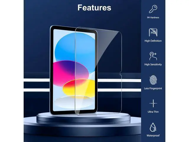 Alt view image 3 of 7 - Screen Protector for iPad A16 11th 2025(11 Inch)/10th Generation 2022(10.9 Inch) 2 Pack Tempered Glass for iPad 11/10 Gen, Case Friendly, Anti-Scratch, Touch Sensitive