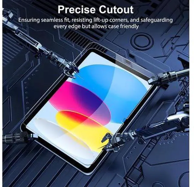 Alt view image 6 of 7 - Screen Protector for iPad A16 11th 2025(11 Inch)/10th Generation 2022(10.9 Inch) 2 Pack Tempered Glass for iPad 11/10 Gen, Case Friendly, Anti-Scratch, Touch Sensitive