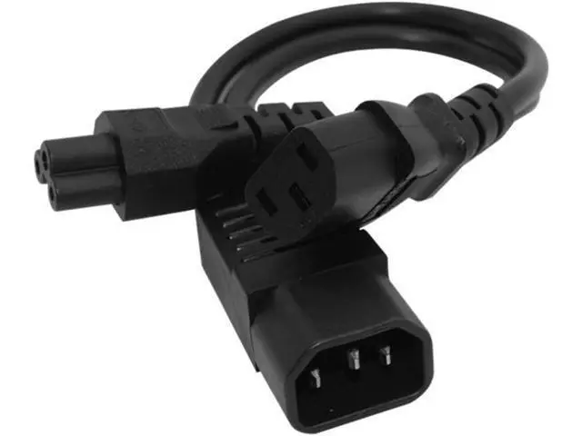 Alt view image 4 of 5 - 1FT C14 Male PDU Style Computer Power Extension Cable Y Splitter Power Plug Cord (C14 to C13+C5)