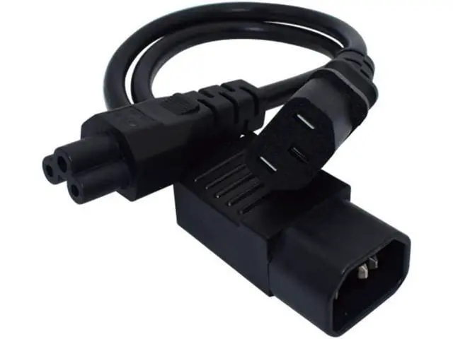Alt view image 3 of 5 - 1FT C14 Male PDU Style Computer Power Extension Cable Y Splitter Power Plug Cord (C14 to C13+C5)