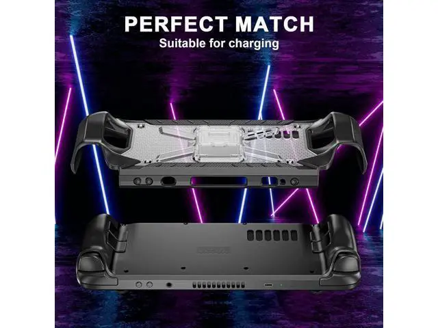 Alt view image 3 of 7 - Protective Case for Steam Deck with Fold Kickstand, TPU Protector Cover Accessories with Stand & Shoulder Strap, Full Protection, Non-Slip, Anti-Collision for Steam Deck - Transparent