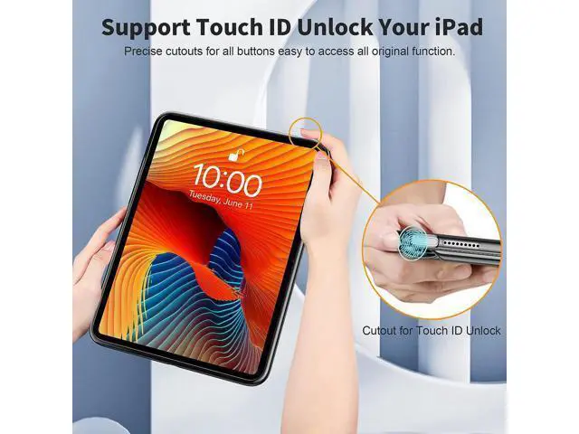Alt view image 4 of 7 - for iPad 10th Generation Case 2022, Down Jacket Design Air Cushion Shockproof Protective Anti-Scratch Case for Girls Kids Light Weight TPU Tablet Cover for iPad 10th Gen 10.9 inch Black