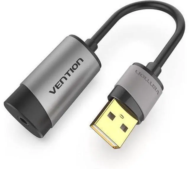 Main image of USB Sound Card, VENTION 3.5mm Sound Card External USB Audio Adapter Compatible with pc Windows 10, MAC, Linux, Laptops, Desktops, PS5