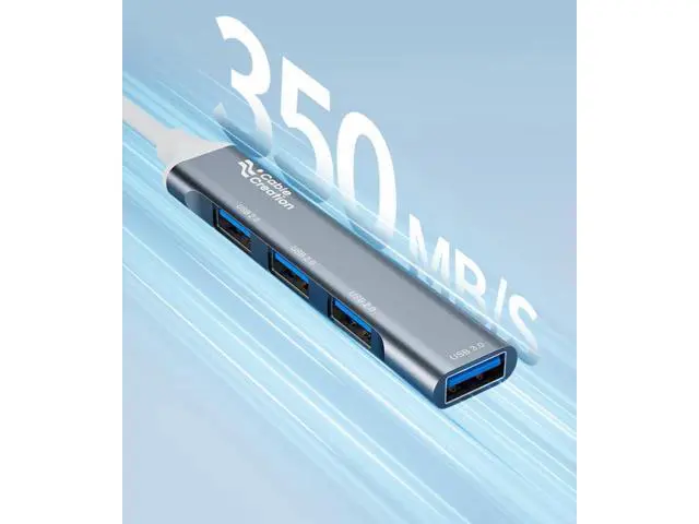 Alt view image 2 of 7 - USB C Hub, 4 Ports USB 3.0X1 USB 2.0X3 Hub Splitter with 5Gbps Data Transfer, USB C Splitter for Type C MacBook, Mac Pro, iMac, Surface, XPS, Flash Drive, Mobile HDD
